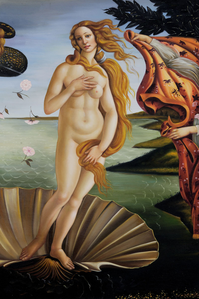 Birth Of Venus (Center Panel) - Sandro Botticelli painting on canvas
